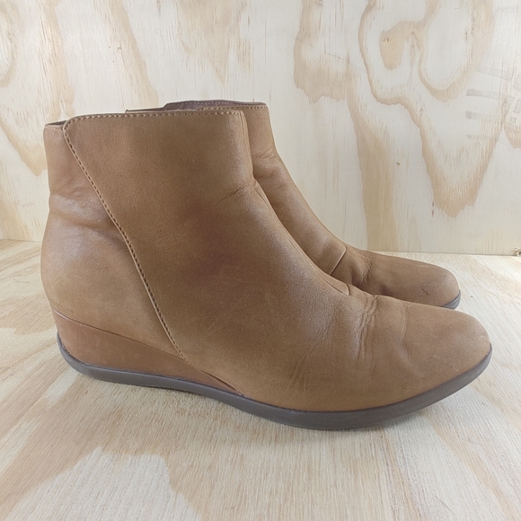 Dansko Wedge Bootie Womens Serenity Bootie Brown Leather Comfort Waterproof 38 - Picture 4 of 14